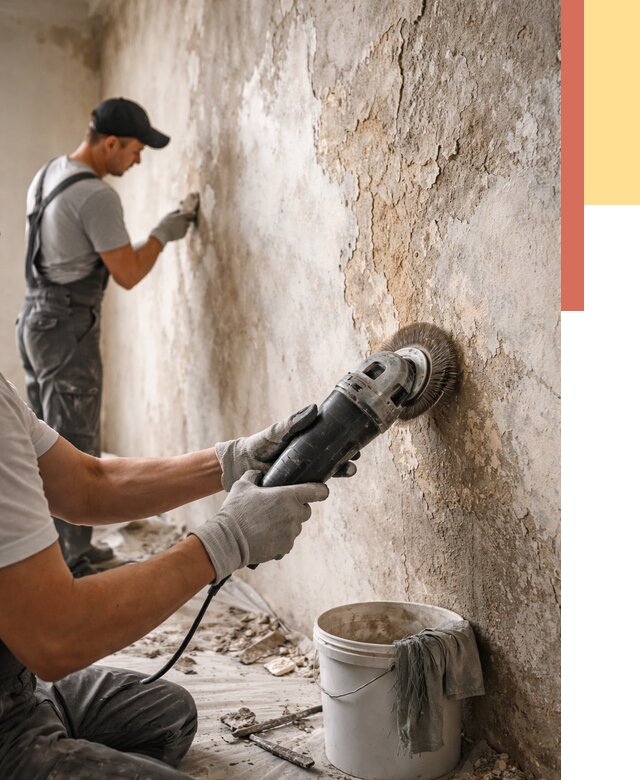 Снятие и удаление краски со стен в Каспийске от 2138 руб. — ОТДЕЛОЧНИК-Ксп