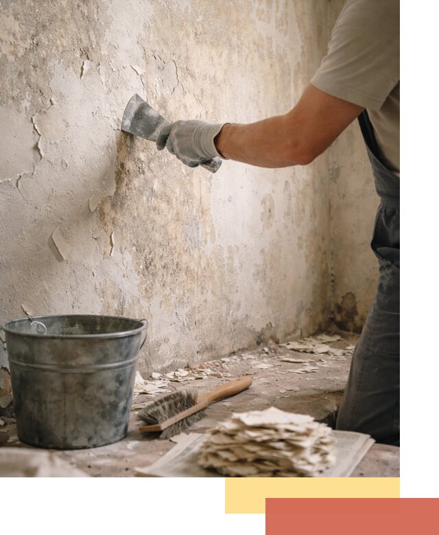 Удаление старой краски со стен в Каспийске качественно и быстро