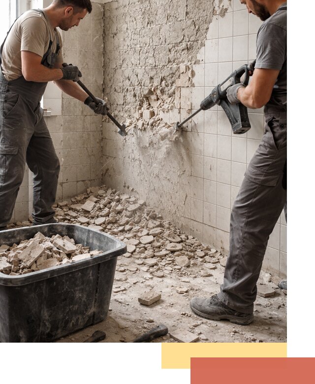 Демонтаж плитки со стен в Каспийске быстро и аккуратно