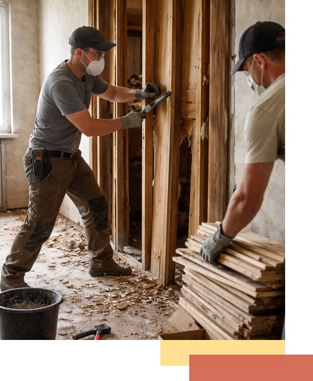 Демонтаж деревянных перегородок в Каспийске быстро и аккуратно