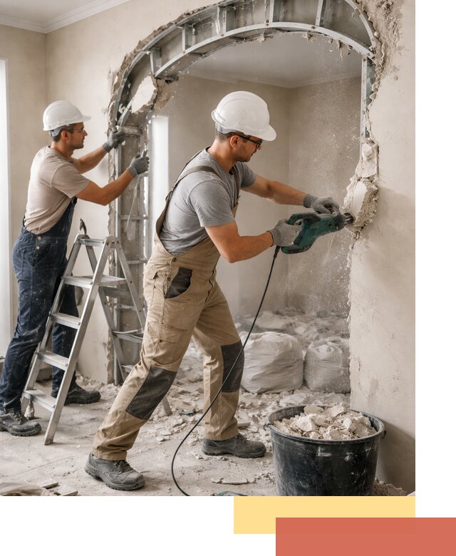 Демонтаж гипсокартонной арки в Каспийске быстро и аккуратно