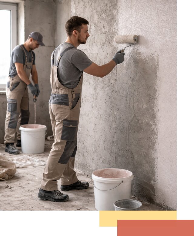 Нанесение бетоноконтакта на стены в Каспийске для последующей отделки