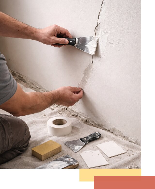 Заделка трещин и сколов в стенах и потолках в Каспийске