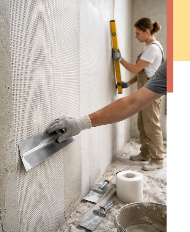 Армирование стен стеклосеткой в Каспийске от 3258 руб. под ключ | ОТДЕЛОЧНИК-Ксп