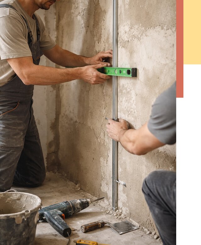 Установка штукатурных маяков в Каспийске от 7127 руб. — быстро и недорого | ОТДЕЛОЧНИК-Ксп