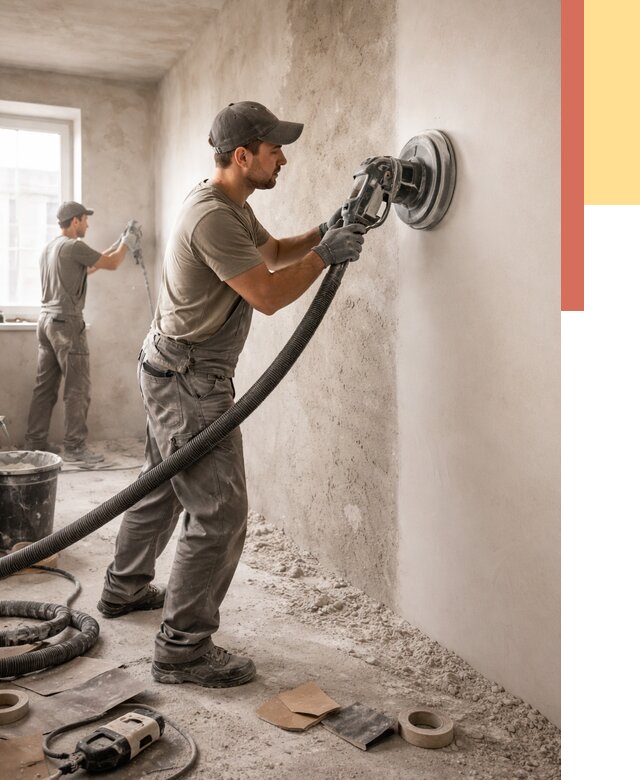 Шлифовка стен в Каспийске от 1222 руб/м2 — быстро и недорого | ОТДЕЛОЧНИК-Ксп