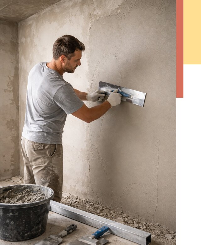 Штукатурка стен без маяков в Каспийске от 7330 руб/м2 — услуги и цена | ОТДЕЛОЧНИК-Ксп