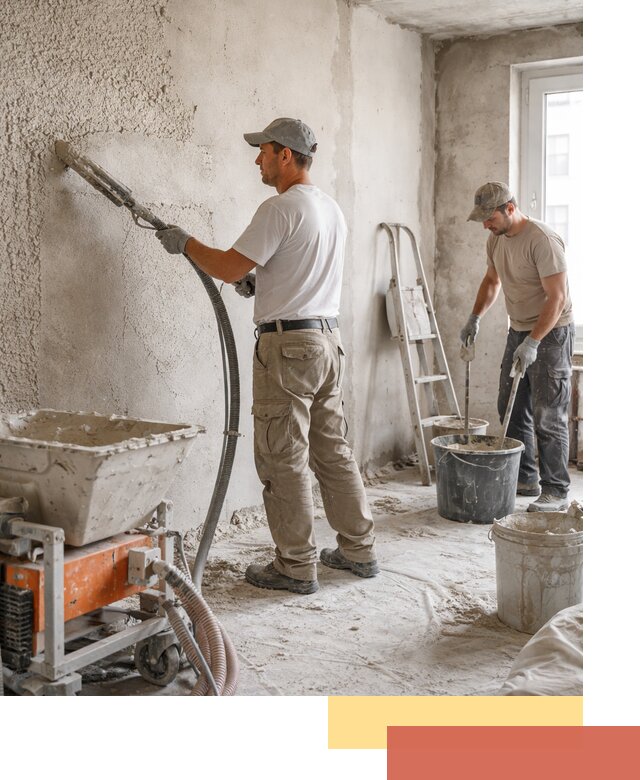 Машинная штукатурка стен в Каспийске — быстро и качественно