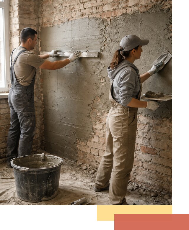 Штукатурка кирпичных стен в Каспийске — качественно и надежно