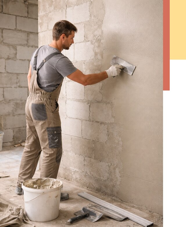 Штукатурка стен из газобетона в Каспийске от 2138 руб./м2 — быстро и недорого | ОТДЕЛОЧНИК-Ксп