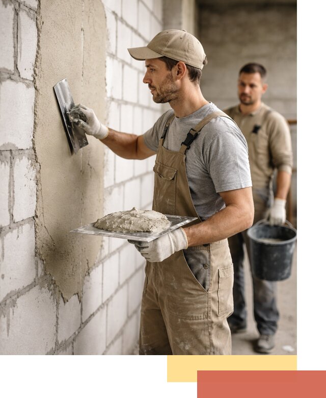 Штукатурка стен из газобетона в Каспийске под ключ