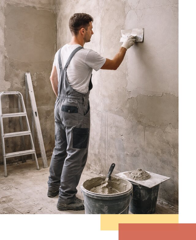 Штукатурка стен в ванной под ключ в Каспийске