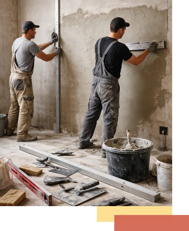 Профессиональная штукатурка стен под плитку в Каспийске