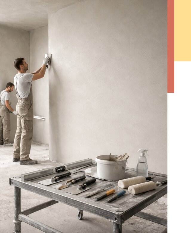 Штукатурка стен под покраску в Каспийске от 4581 руб./м² — качественно и недорого | ОТДЕЛОЧНИК-Ксп