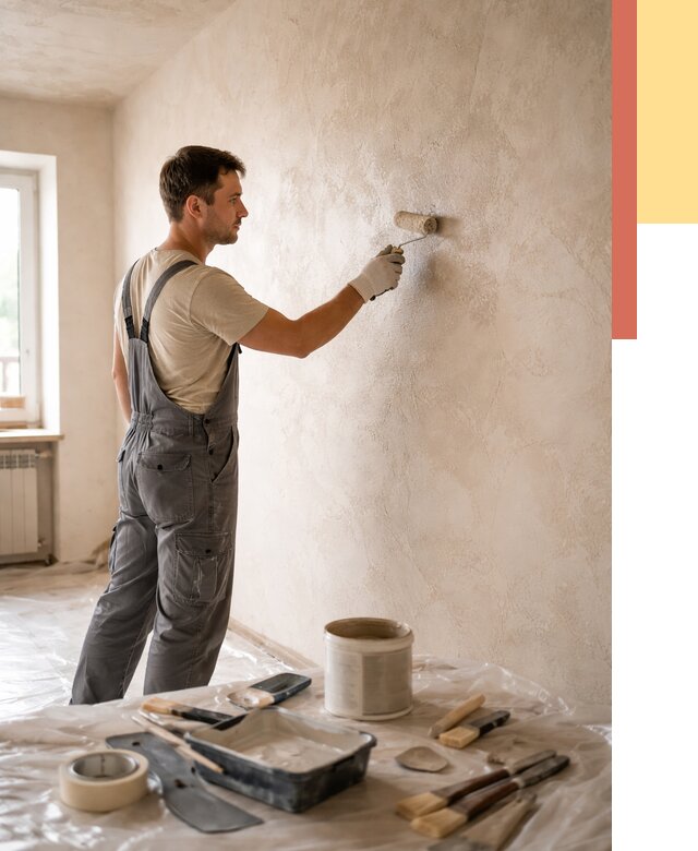 Нанесение лессирующей краски по декоративке в Каспийске от 1782 руб. | ОТДЕЛОЧНИК-Ксп