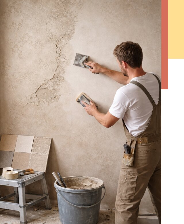 Ремонт декоративной штукатурки в Каспийске от 4581 руб. под ключ | ОТДЕЛОЧНИК-Ксп