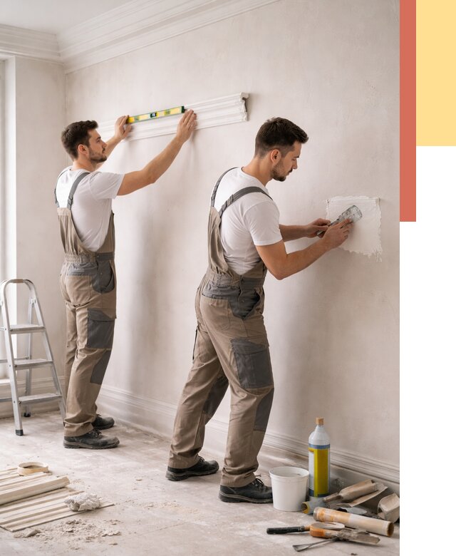 Монтаж лепнины на стены в Каспийске от 4581 руб. — недорого, быстро | ОТДЕЛОЧНИК-Ксп