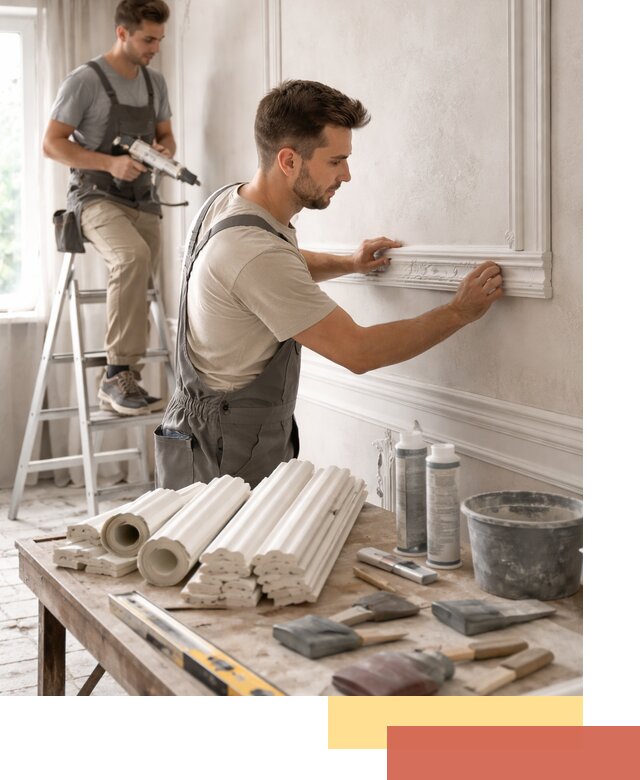 Монтаж лепнины на стены в Каспийске профессионально и качественно