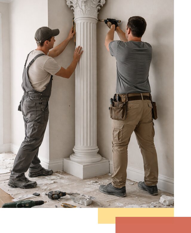 Установка декоративных колонн в Каспийске под ключ