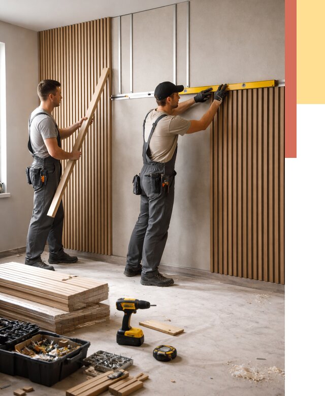 Монтаж реечных панелей на стены в Каспийске от 1222 руб. — быстро и недорого | ОТДЕЛОЧНИК-Ксп