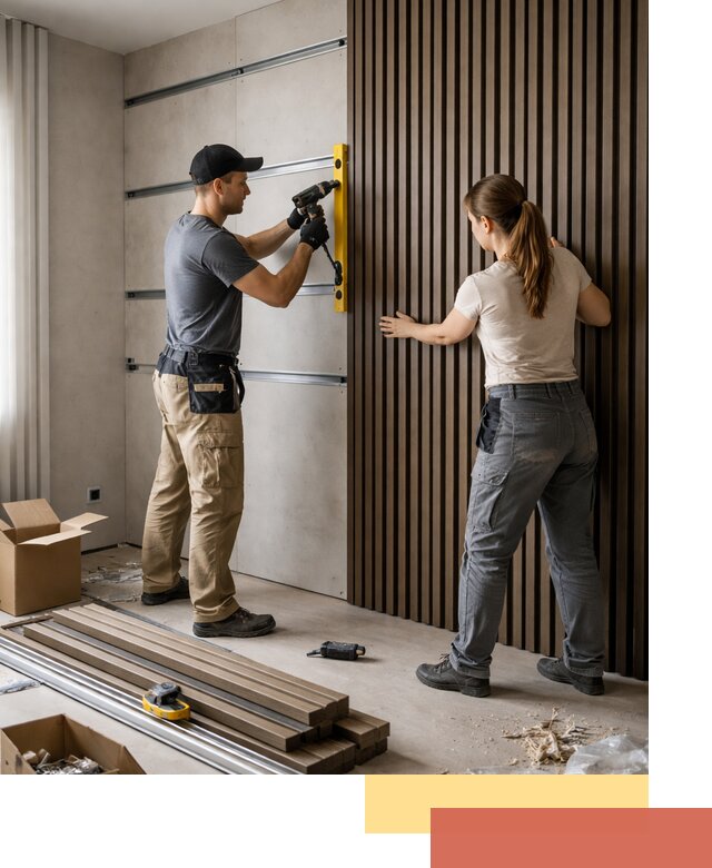 Монтаж реечных панелей на стены в Каспийске