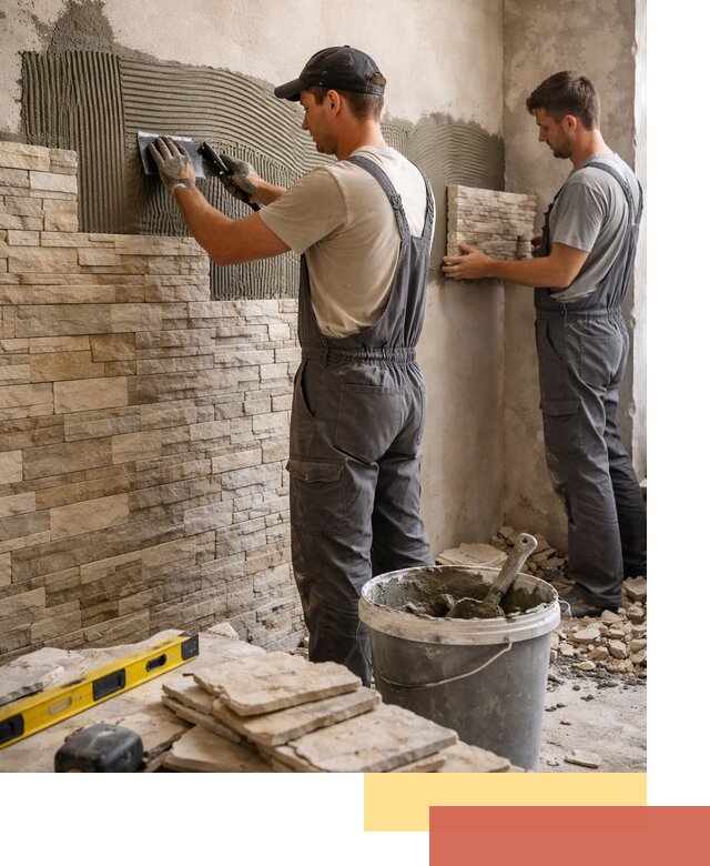 Монтаж искусственного камня в Каспийске — облицовка стен и фасадов