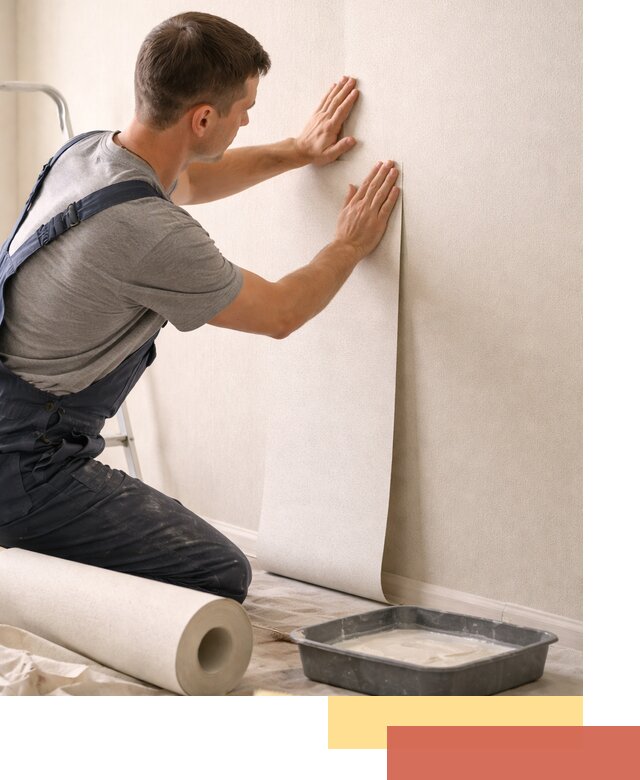 Поклейка флизелиновых обоев в Каспийске качественно и быстро