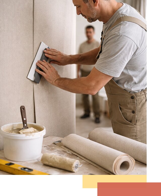 Поклейка текстильных обоев в Каспийске профессионально и аккуратно