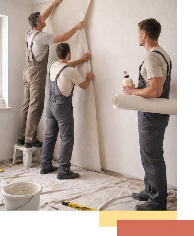 Оклейка стен обоями в Каспийске — качественно и профессионально