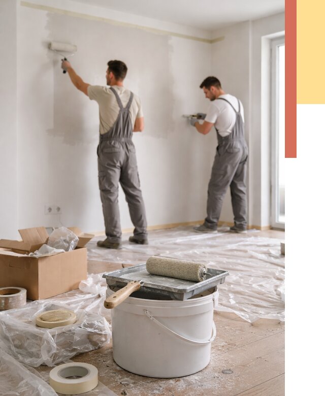 Покраска стен в квартире в Каспийске от 2545 руб/м2 — быстро и недорого | ОТДЕЛОЧНИК-Ксп