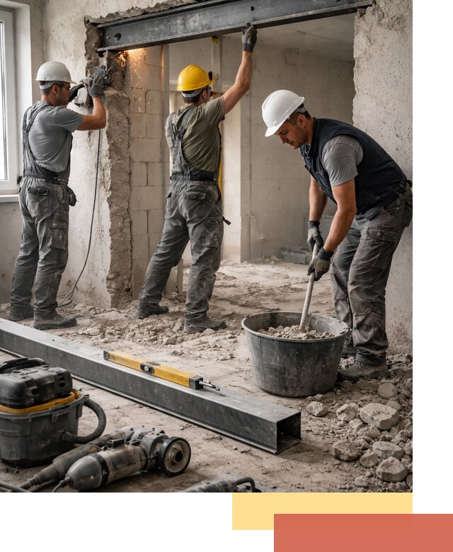 Создание проемов в стенах и несущих конструкциях в Каспийске