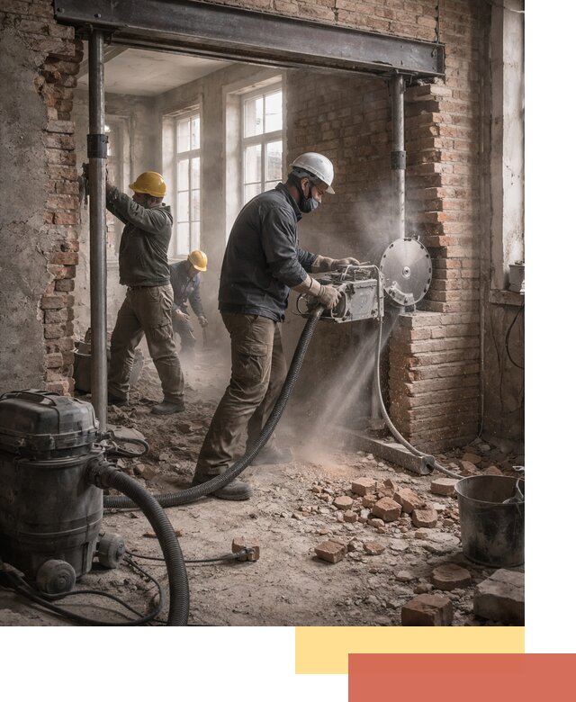 Прорезка проема в стене под дверной или оконный проем в Каспийске