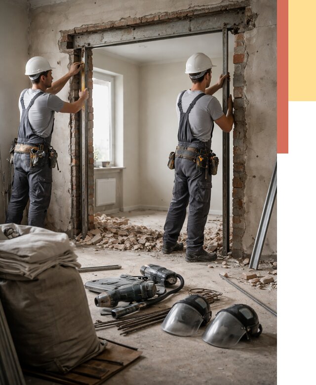 Расширение дверного проема в Каспийске от 12726 руб. под ключ | ОТДЕЛОЧНИК-Ксп