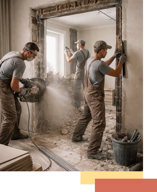 Расширение дверного проема под установку новой двери в Каспийске