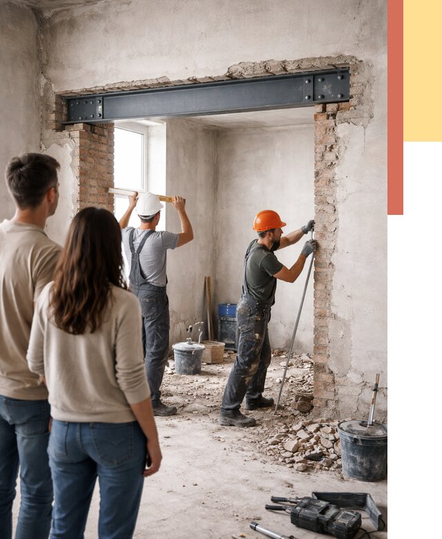 Усиление проема в стене в Каспийске от 9672 руб. — усиление дверного проема металлоконструкцией | ОТДЕЛОЧНИК-Ксп