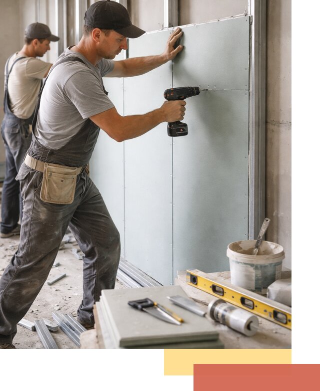 Кладка влагостойких перегородок ПГП в Каспийске