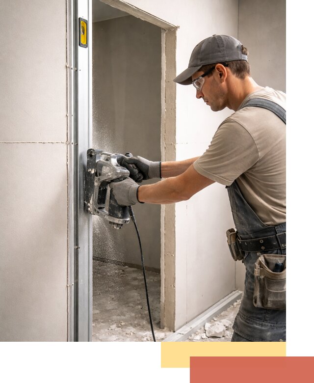 Устройство дверного проема в перегородке в Каспийске