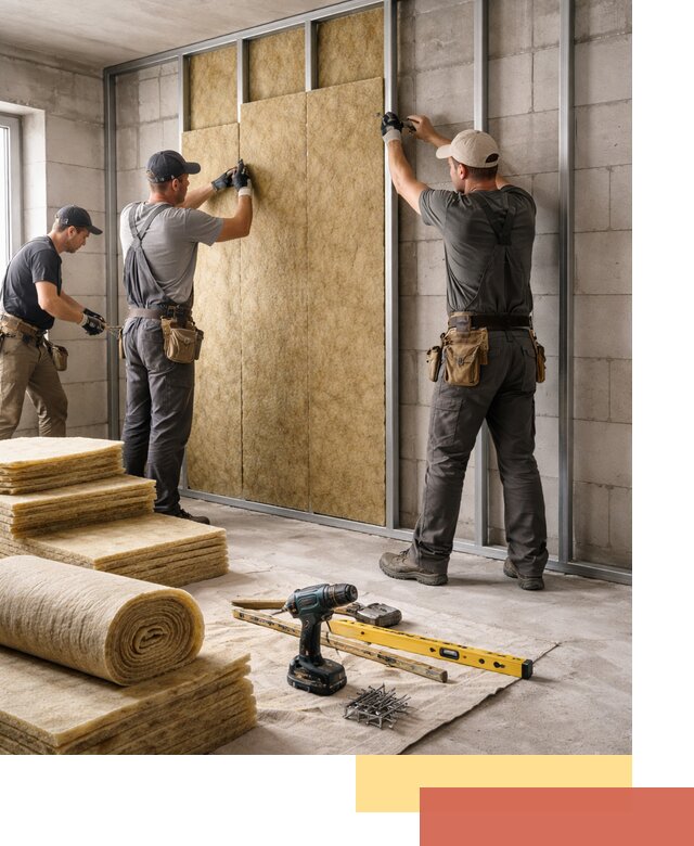 Шумоизоляция перегородок из блоков в Каспийске — монтаж и защита шумоизоляцией