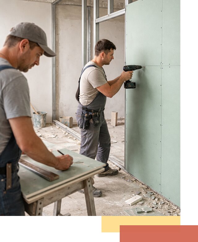 Перегородки из влагостойкого гипсокартона под ключ в Каспийске