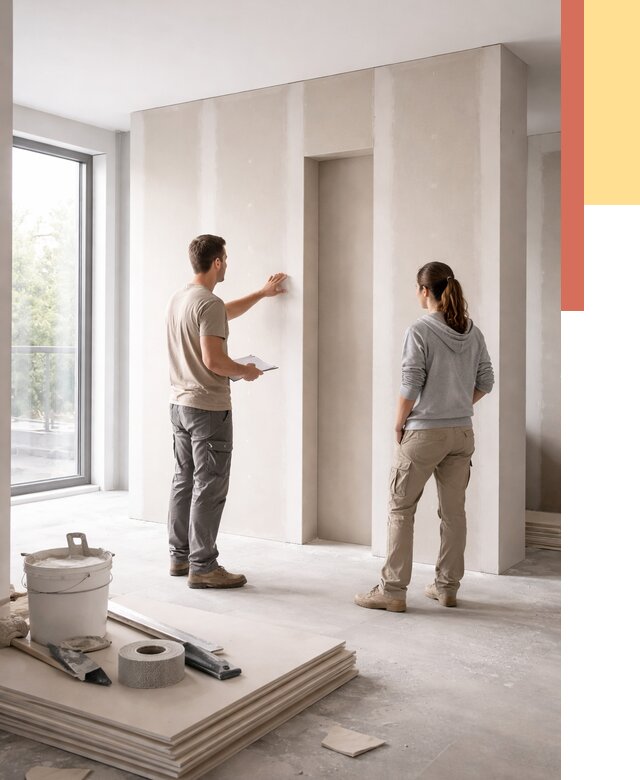 Зонирующая перегородка из гипсокартона в Каспийске от 2851 руб. под ключ | ОТДЕЛОЧНИК-Ксп