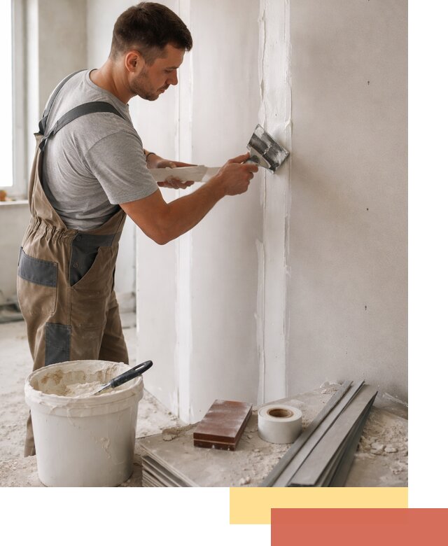 Шпаклевка перегородок из гипсокартона в Каспийске качественно и быстро