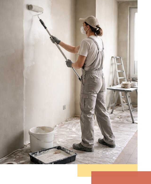 Покраска перегородок из гипсокартона в Каспийске качественно и недорого