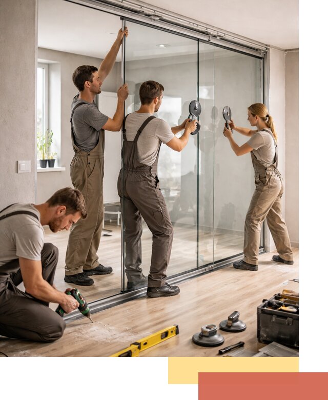 Изготовление стеклянных перегородок на заказ в Каспийске