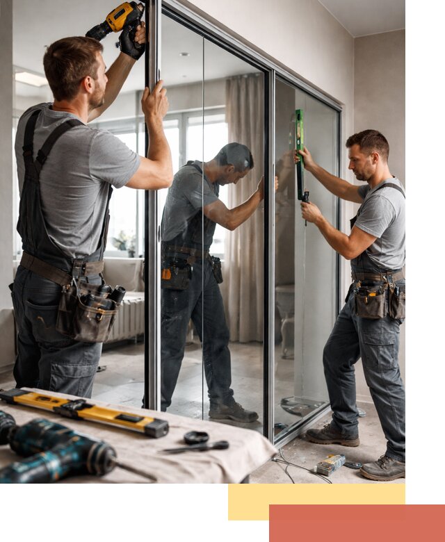 Каркасные стеклянные перегородки под ключ в Каспийске