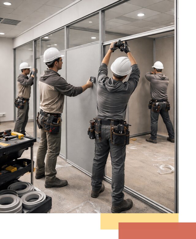 Мобильные офисные перегородки под ключ в Каспийске