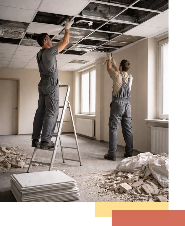 Демонтаж потолков Армстронг профессионально в Каспийске