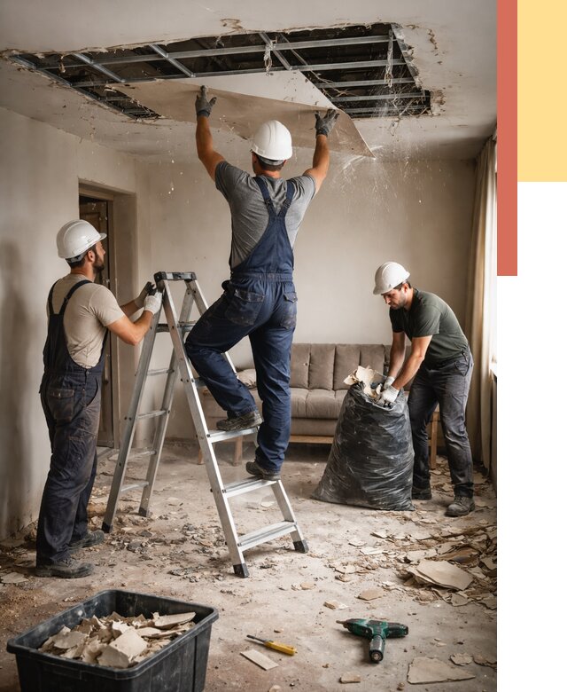 Демонтаж гипсокартонного потолка в Каспийске от 428 руб. за м2 — ОТДЕЛОЧНИК-Ксп