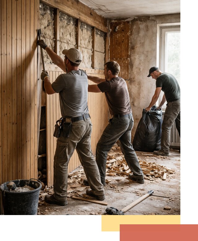 Демонтаж вагонки и вывоз материалов в Каспийске