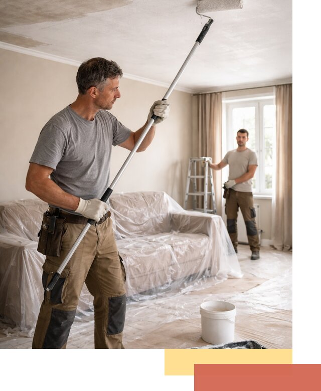 Грунтовка потолка в Каспийске — подготовка под покраску и отделку