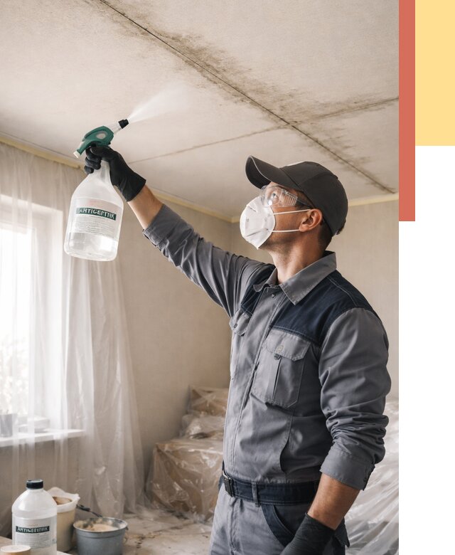 Антисептическая обработка потолка в Каспийске от 2545 руб. | ОТДЕЛОЧНИК-Ксп